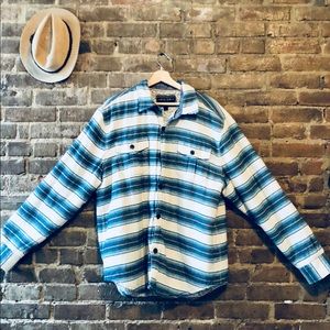 True Grit Men’s Large Baja Blue Striped Jacket.